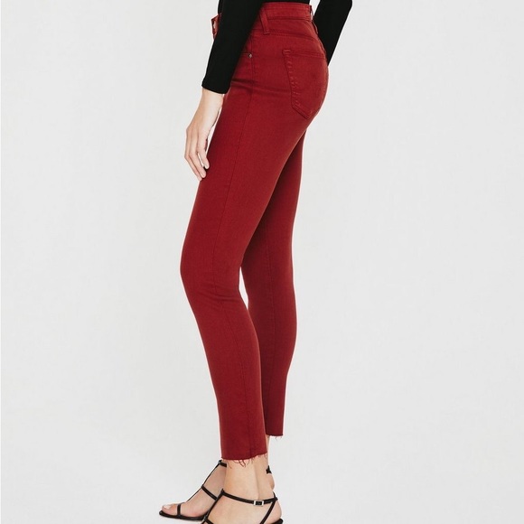 AG Red Adriano Goldschmied The Stevie Ankle Skinnny Leg Jeans 25R - Picture 3 of 8
